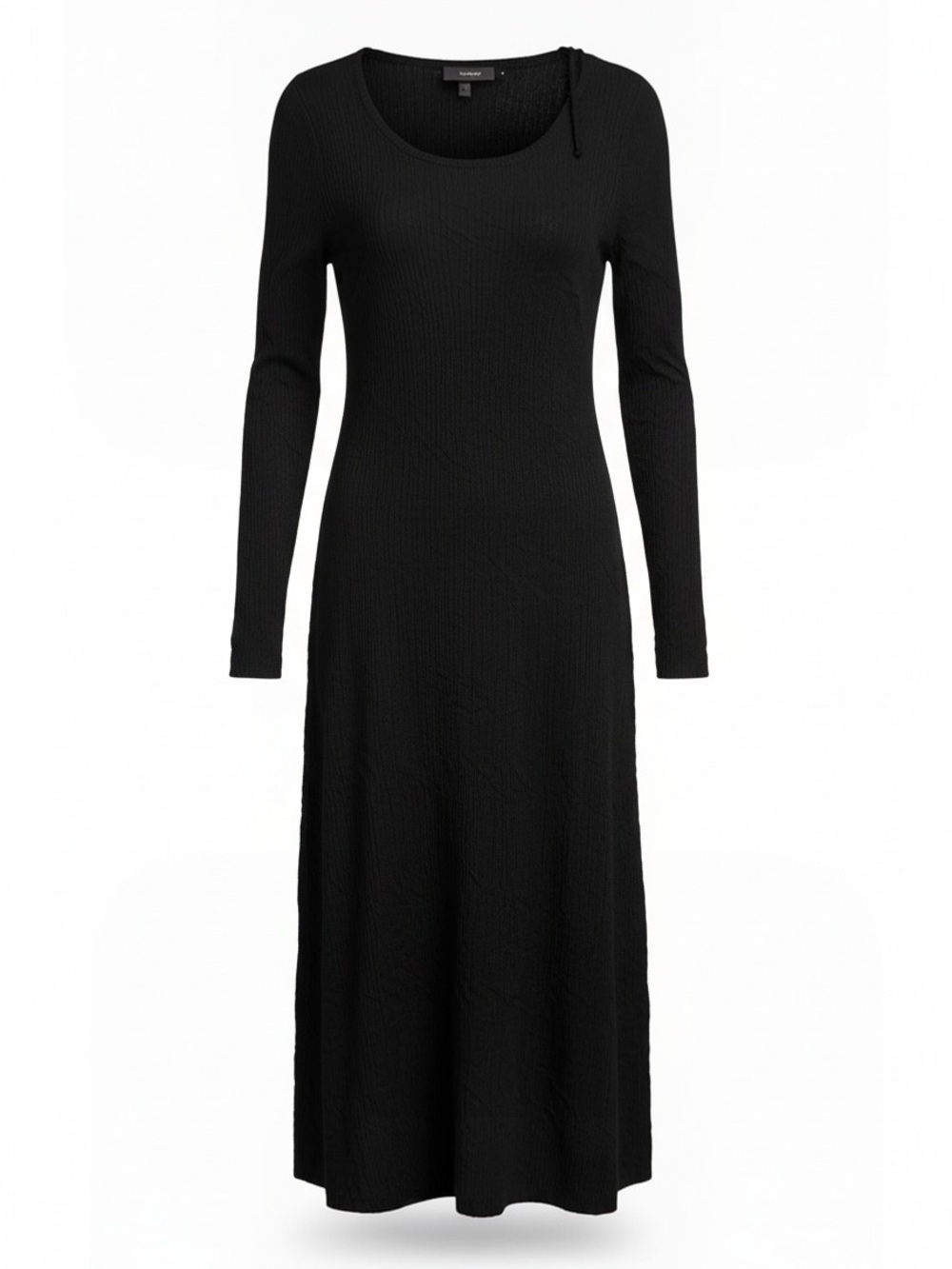 Universal Thread Black Long-Sleeve Maxi Scoop Neck Dress